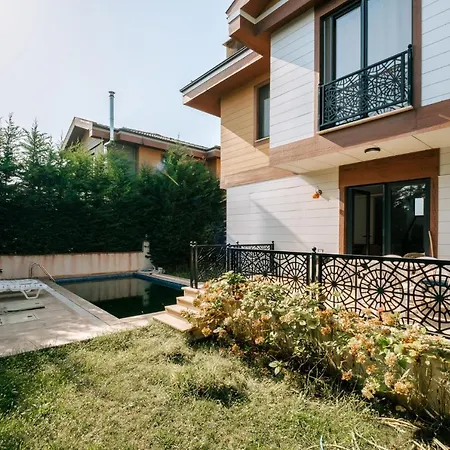 Chic W Pool Garden Fireplace In Sile Istanbul